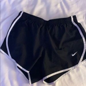 Black and White Nike Tempo Running Shorts